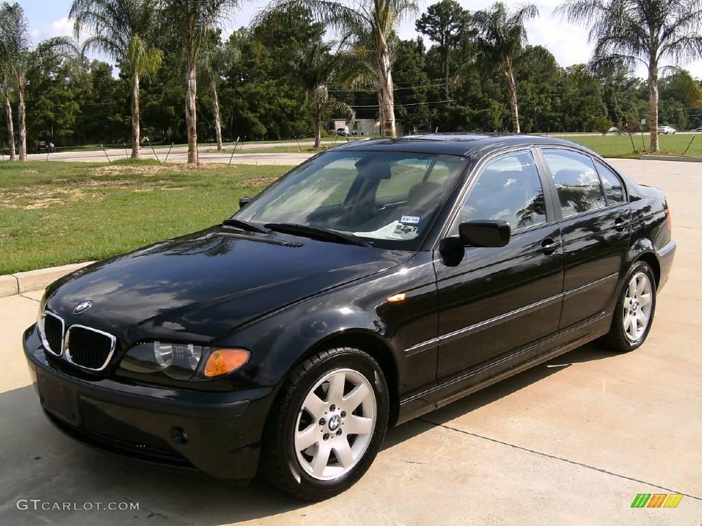 2004 3 Series 325i Sedan - Jet Black / Sand photo #7