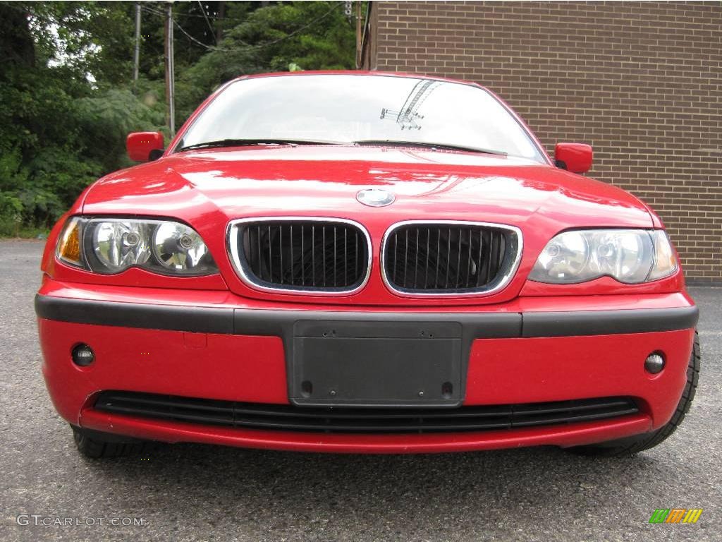 2004 3 Series 325i Sedan - Electric Red / Black photo #3