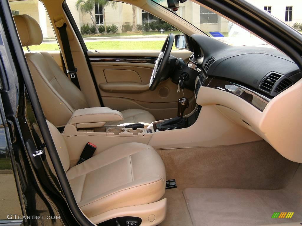 2004 3 Series 325i Sedan - Jet Black / Sand photo #10