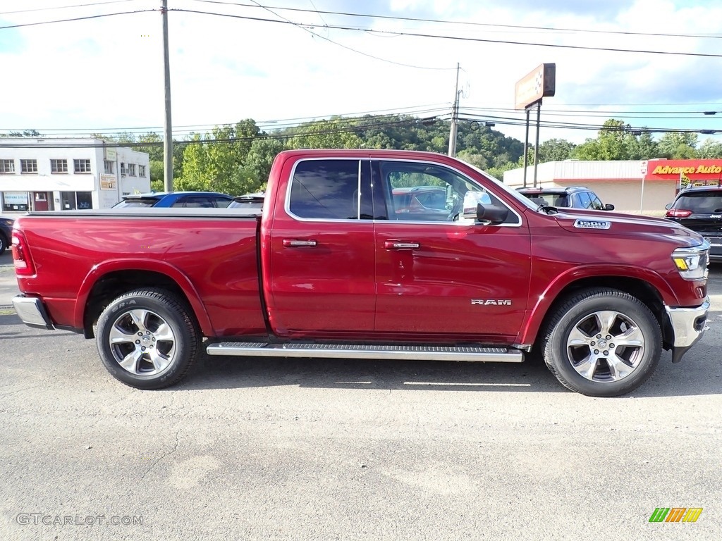 2019 1500 Laramie Quad Cab 4x4 - Delmonico Red Pearl / Black photo #7