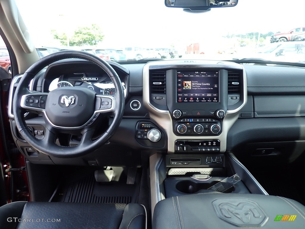 2019 Ram 1500 Laramie Quad Cab 4x4 Black Dashboard Photo #146539666