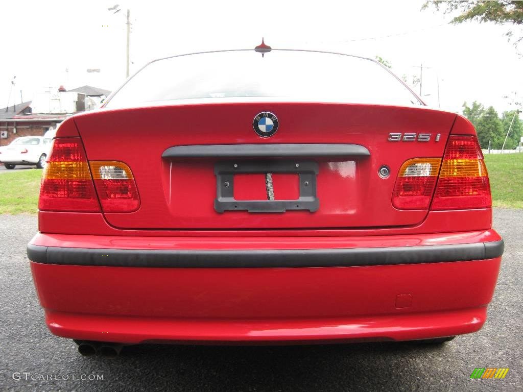 2004 3 Series 325i Sedan - Electric Red / Black photo #7