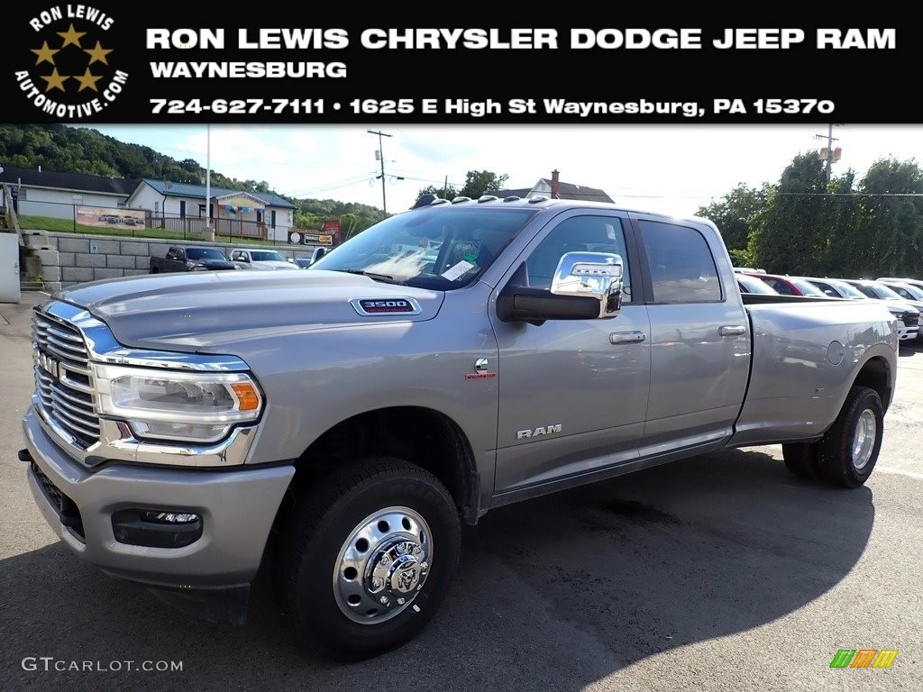 2023 3500 Laramie Crew Cab 4x4 - Billet Silver Metallic / Black photo #1