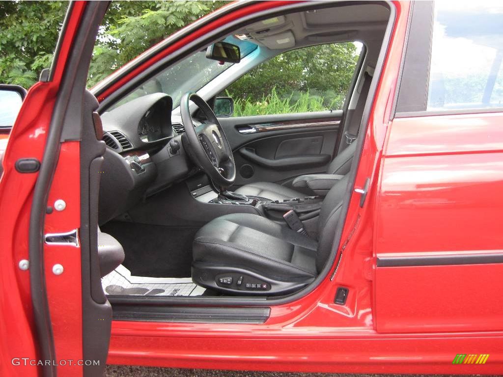 2004 3 Series 325i Sedan - Electric Red / Black photo #14