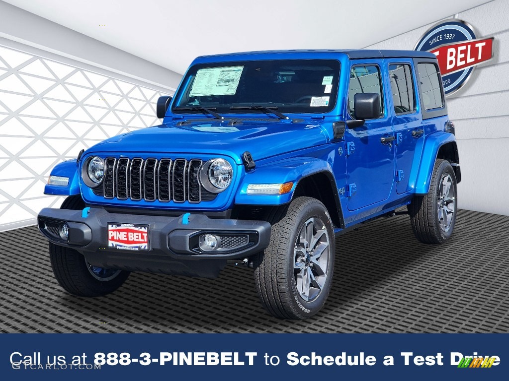 2024 Wrangler 4-Door Sport S 4xe Hybrid - Hydro Blue Pearl / Black photo #1