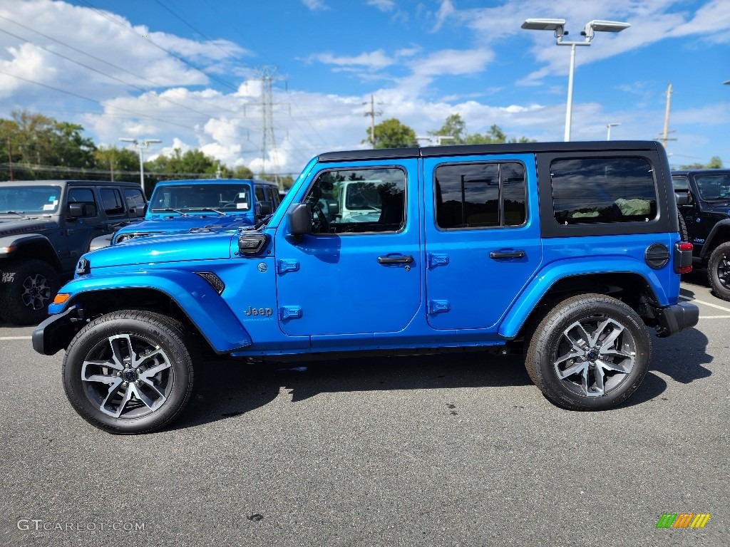 Hydro Blue Pearl 2024 Jeep Wrangler 4-Door Sport S 4xe Hybrid Exterior Photo #146540920