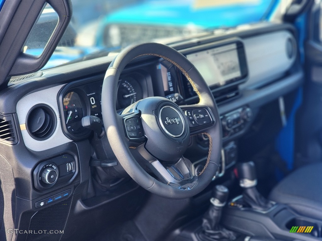 2024 Wrangler 4-Door Sport S 4xe Hybrid - Hydro Blue Pearl / Black photo #7