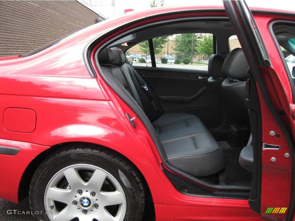 2004 3 Series 325i Sedan - Electric Red / Black photo #24