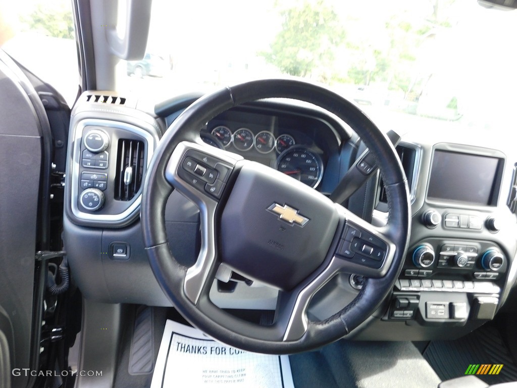 2021 Chevrolet Silverado 1500 LT Crew Cab 4x4 Jet Black Steering Wheel Photo #146542471