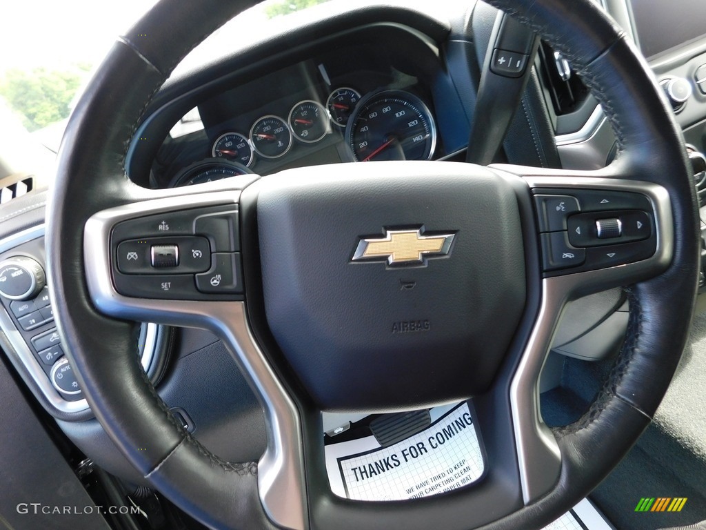 2021 Chevrolet Silverado 1500 LT Crew Cab 4x4 Jet Black Steering Wheel Photo #146542540