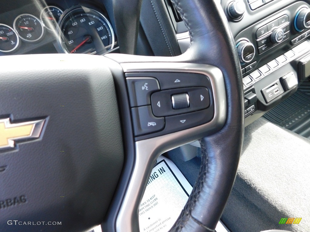2021 Chevrolet Silverado 1500 LT Crew Cab 4x4 Jet Black Steering Wheel Photo #146542555