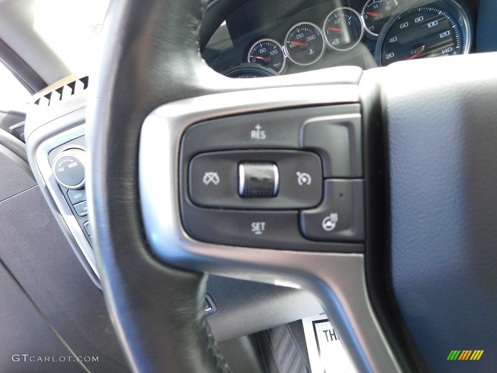 2021 Chevrolet Silverado 1500 LT Crew Cab 4x4 Jet Black Steering Wheel Photo #146542567