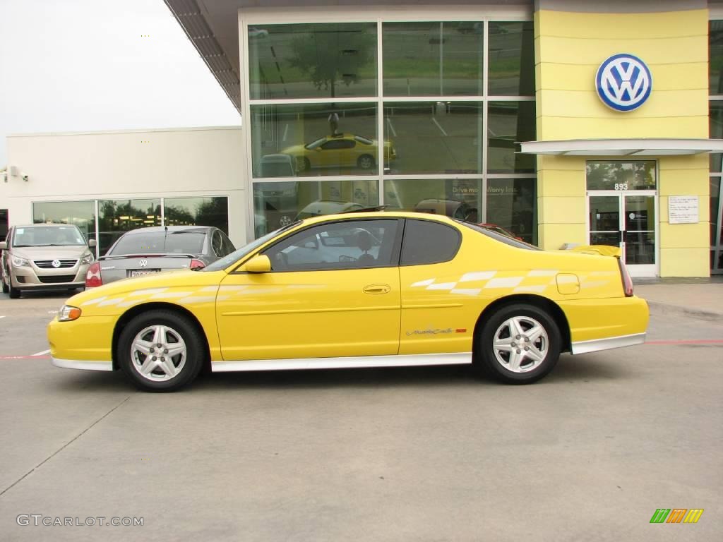 2002 Competition Yellow Chevrolet Monte Carlo SS Limited Edition Pace