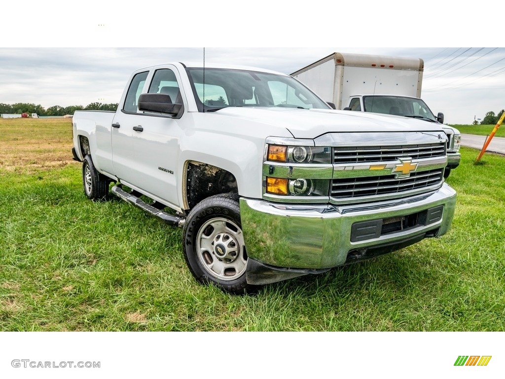 Summit White 2018 Chevrolet Silverado 2500HD Work Truck Double Cab Exterior Photo #146542840