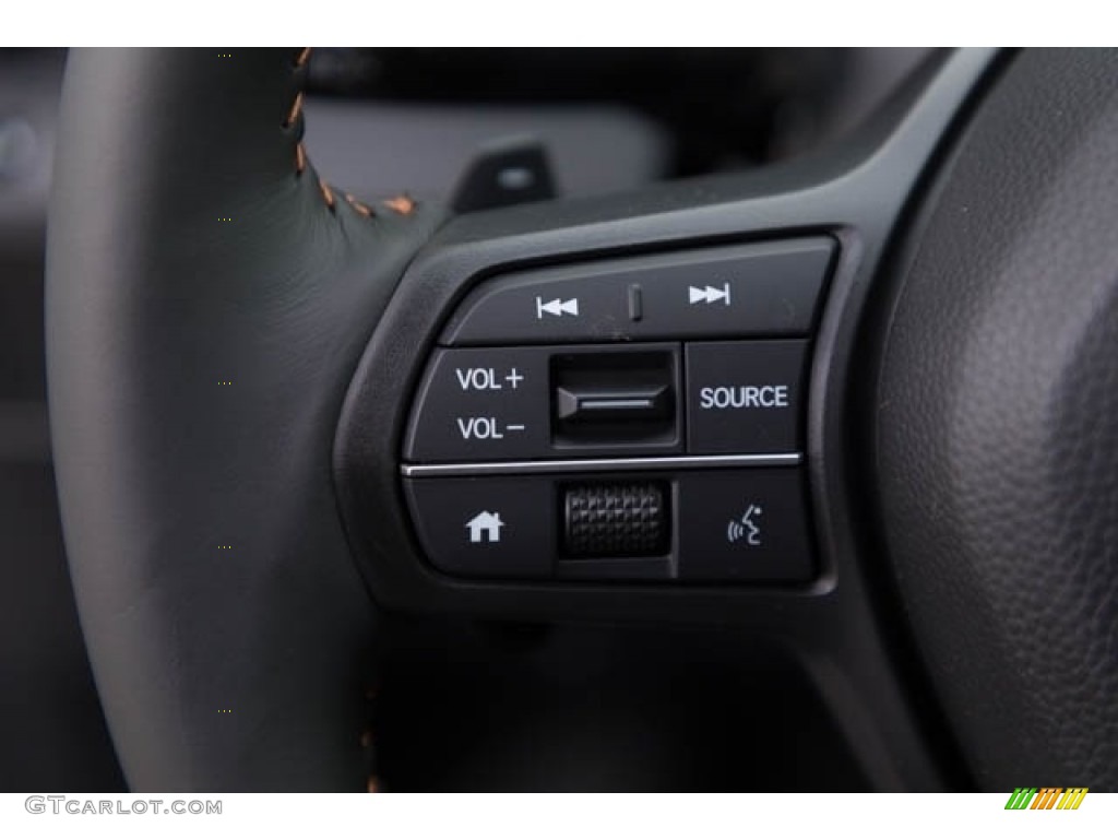 2024 Honda CR-V Sport AWD Hybrid Black Steering Wheel Photo #146542867