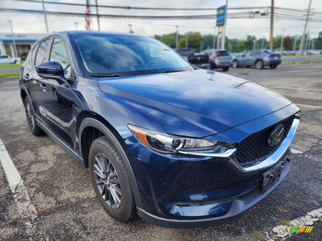 2020 CX-5 Touring AWD - Deep Crystal Blue Mica / Black photo #2
