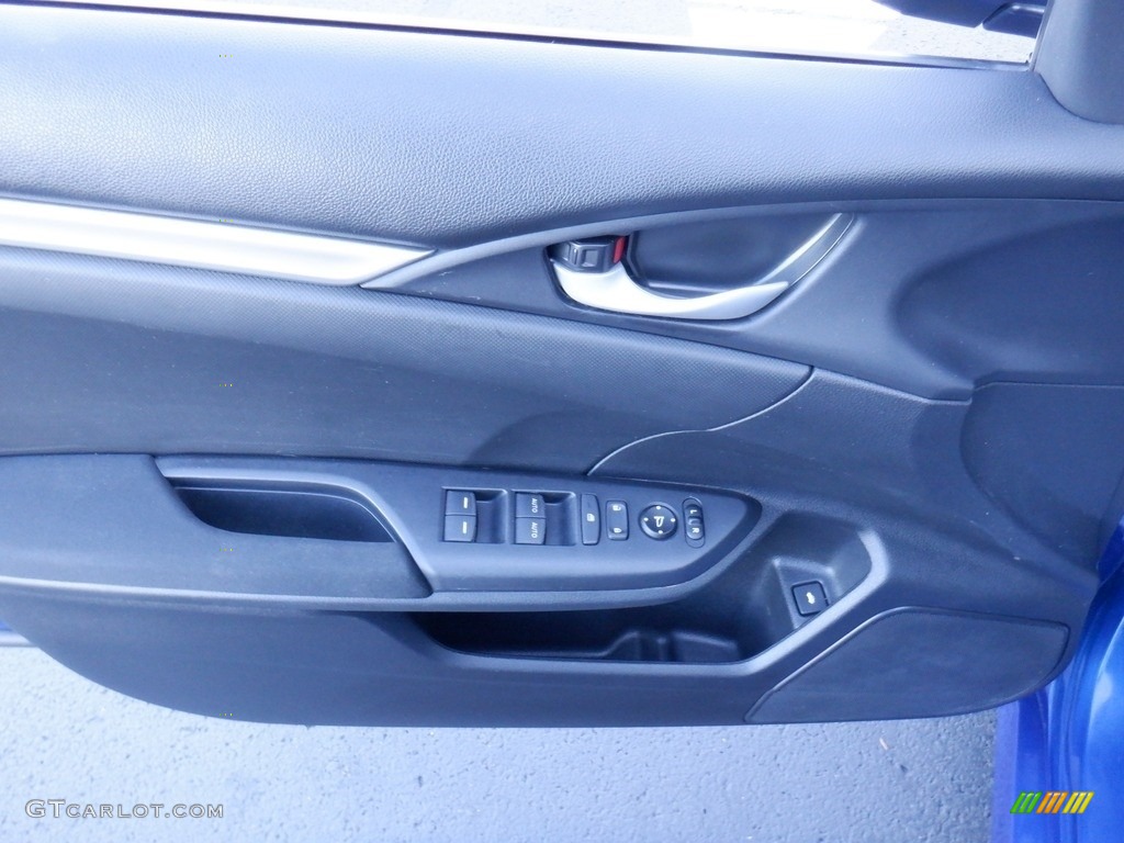 2020 Civic LX Sedan - Aegean Blue Metallic / Black photo #8