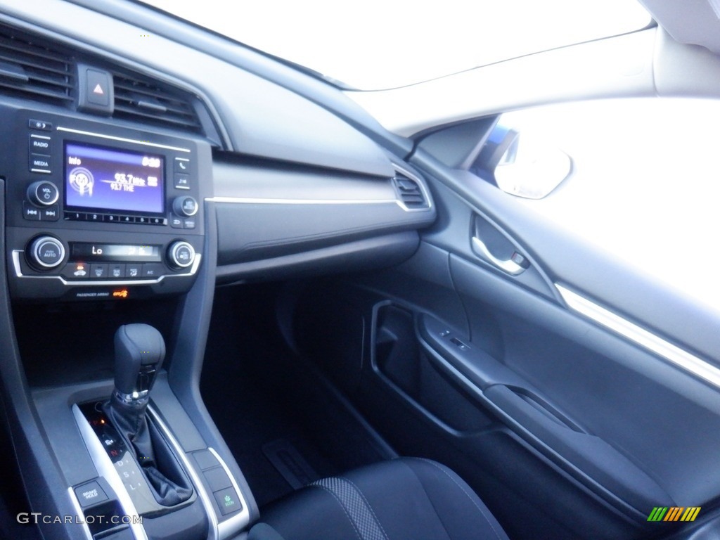 2020 Civic LX Sedan - Aegean Blue Metallic / Black photo #14