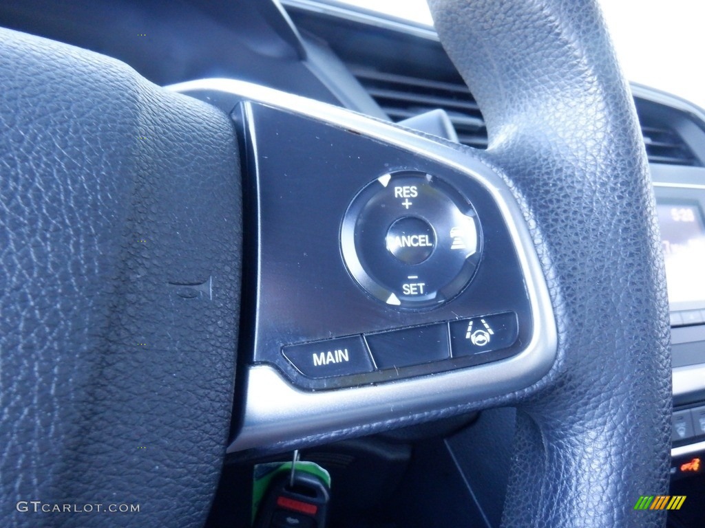 2020 Civic LX Sedan - Aegean Blue Metallic / Black photo #21