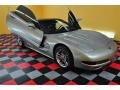 2002 Light Pewter Metallic Chevrolet Corvette Coupe  photo #9