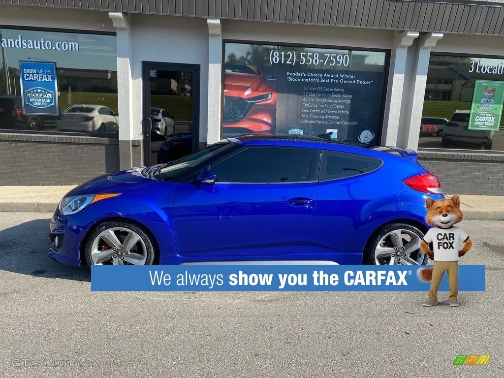 2013 Veloster Turbo - Marathon Blue / Black photo #2