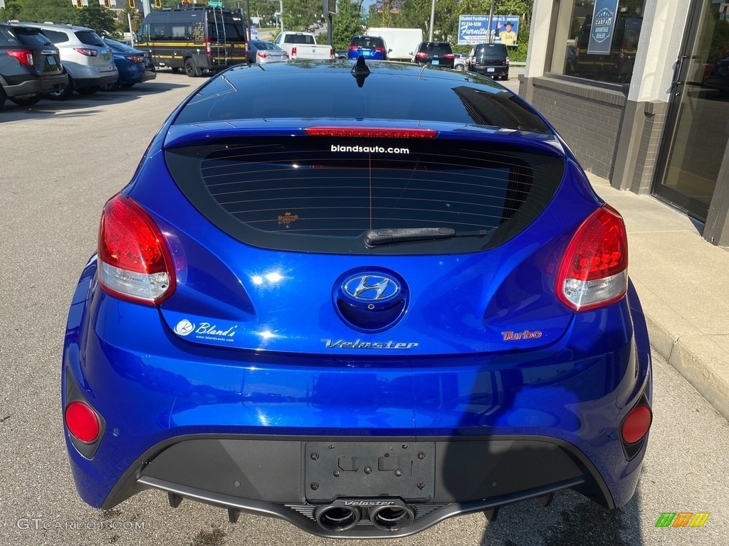 2013 Veloster Turbo - Marathon Blue / Black photo #11