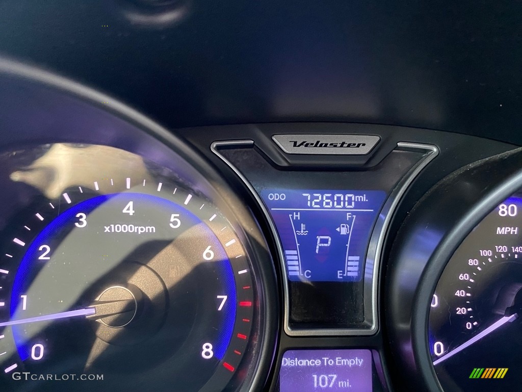 2013 Veloster Turbo - Marathon Blue / Black photo #23