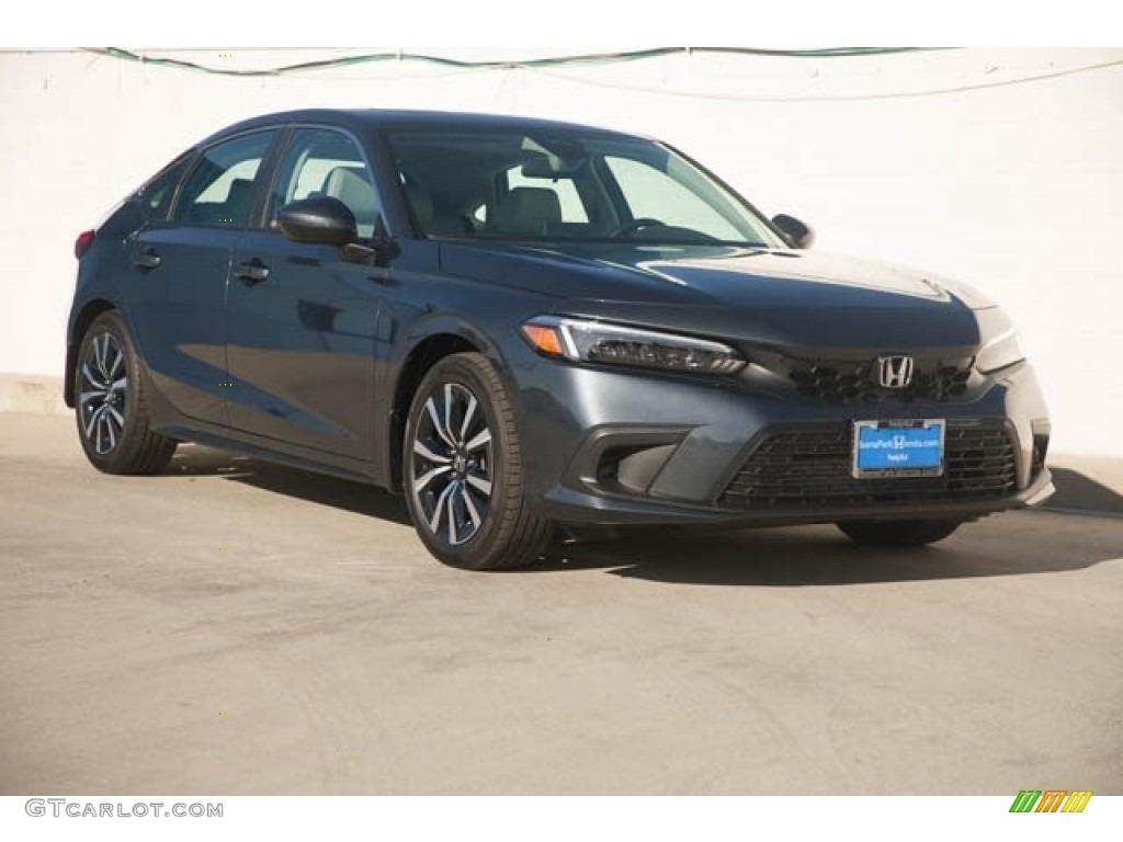 2024 Civic EX-L Hatchback - Meteorite Gray Metallic / Gray photo #1