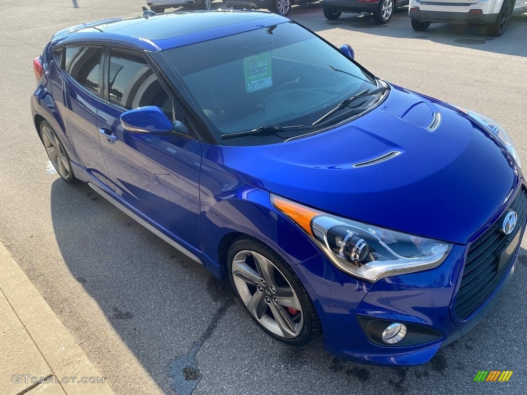 2013 Veloster Turbo - Marathon Blue / Black photo #1