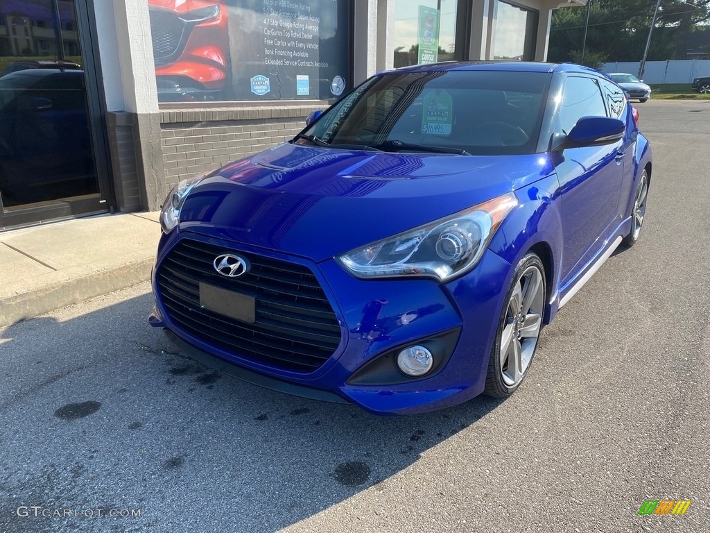 2013 Veloster Turbo - Marathon Blue / Black photo #36