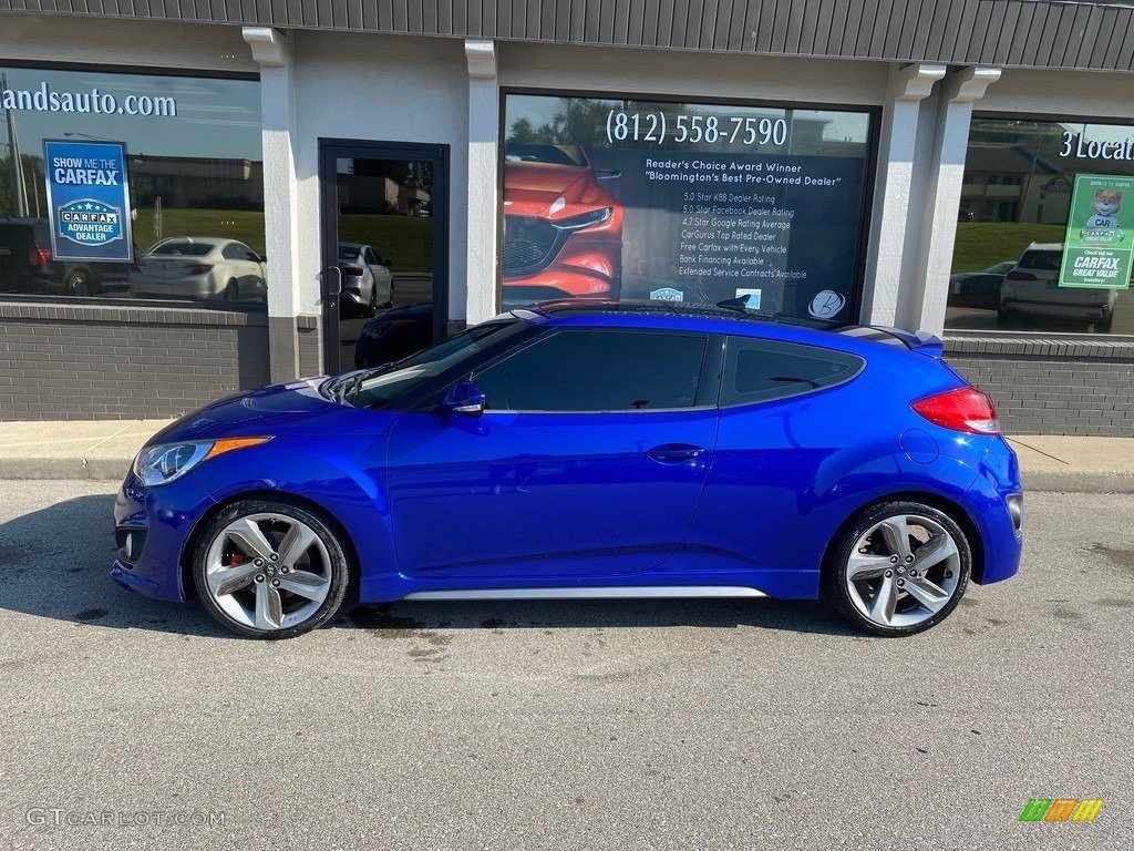 2013 Veloster Turbo - Marathon Blue / Black photo #37