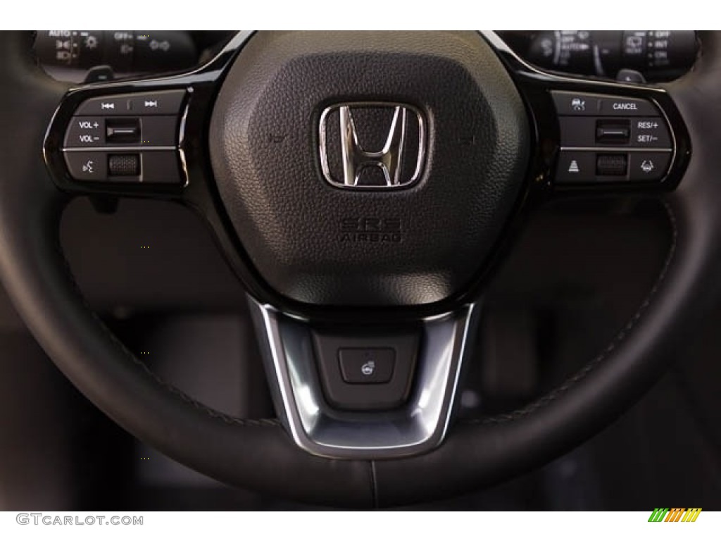 2024 Honda Pilot Elite AWD Black Steering Wheel Photo #146544709