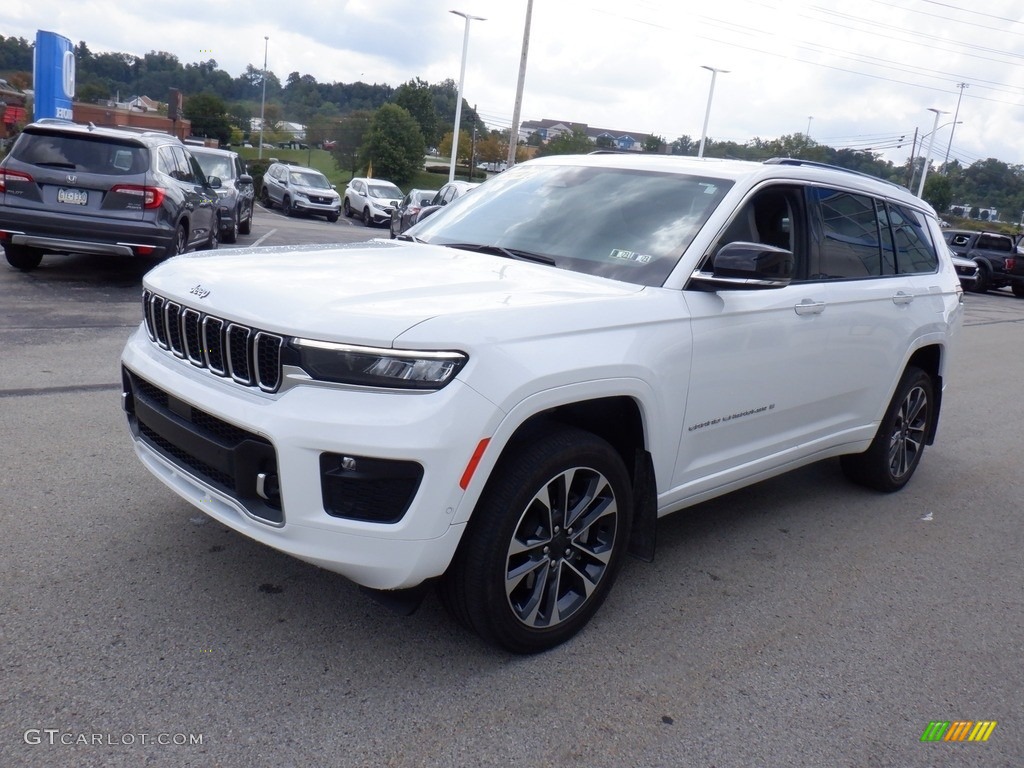 2021 Grand Cherokee L Overland 4x4 - Bright White / Global Black/Steel Gray photo #15