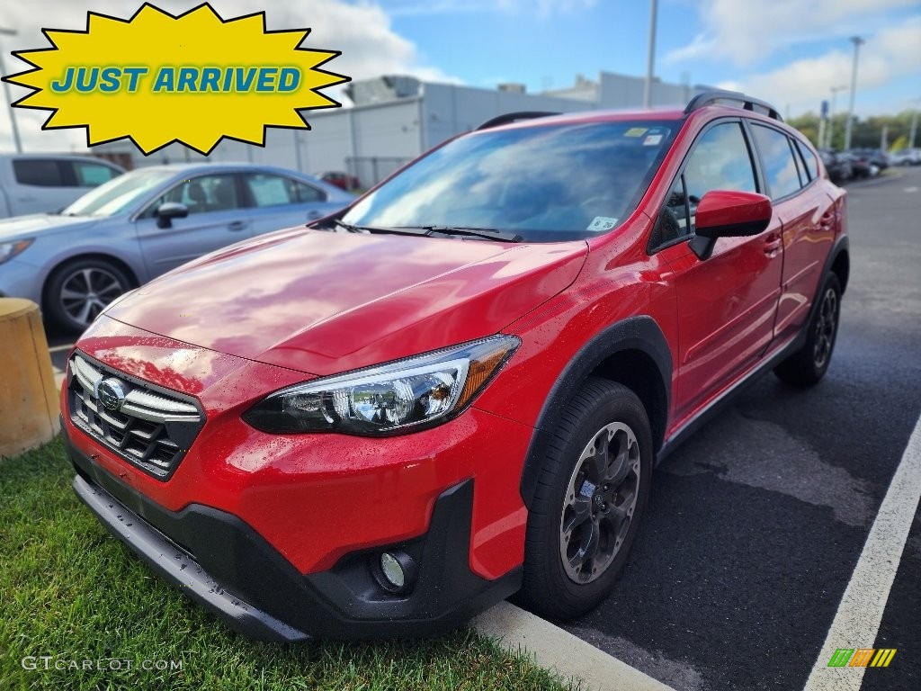 2021 Crosstrek Premium - Pure Red / Black photo #1