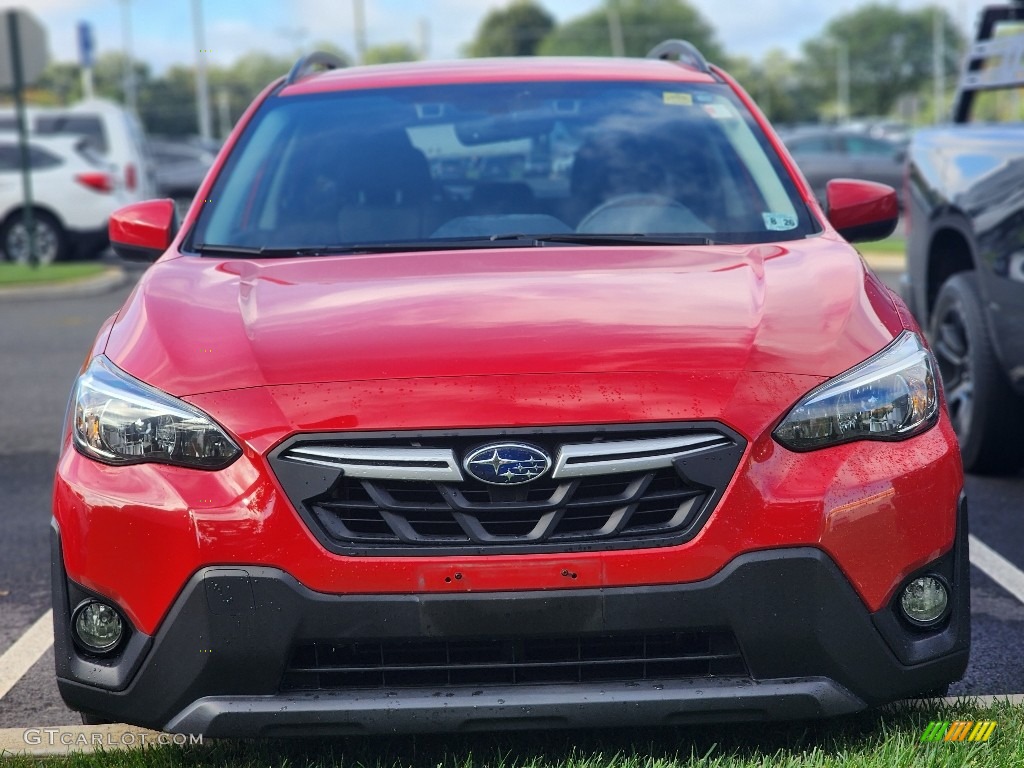 2021 Crosstrek Premium - Pure Red / Black photo #2