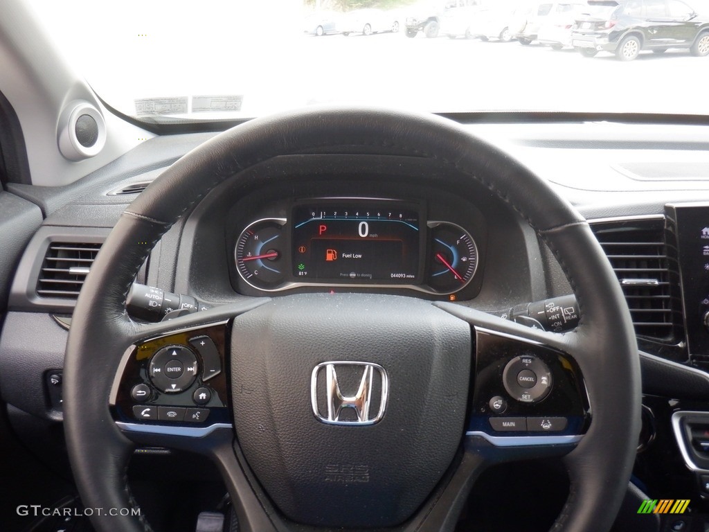 2021 Honda Pilot Elite AWD Black Steering Wheel Photo #146547225