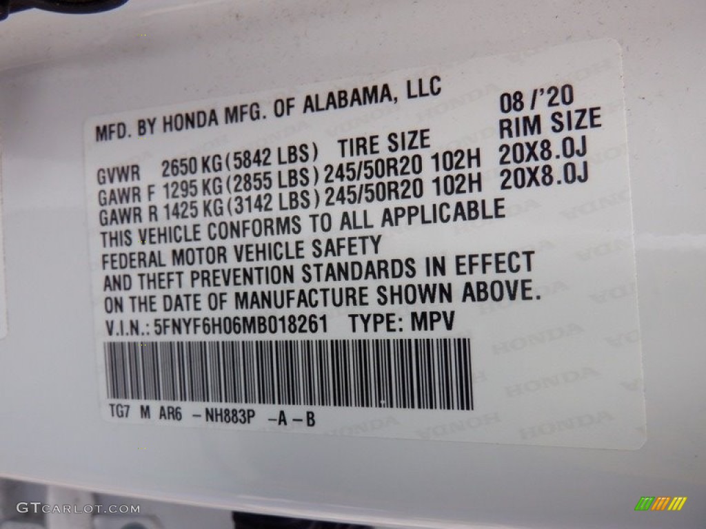 2021 Pilot Elite AWD - Platinum White Pearl / Black photo #41