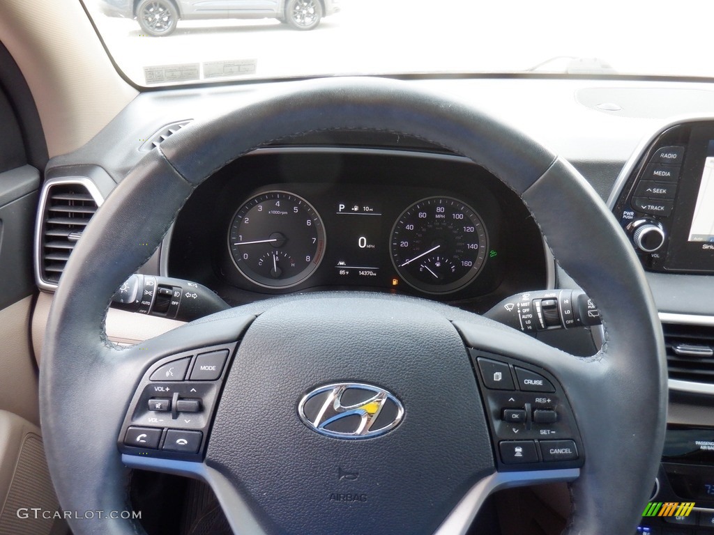 2021 Hyundai Tucson Ulitimate AWD Beige Steering Wheel Photo #146547974