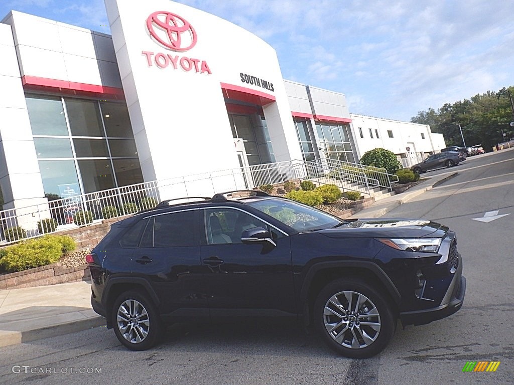 2023 RAV4 XLE Premium AWD - Blueprint / Black photo #2