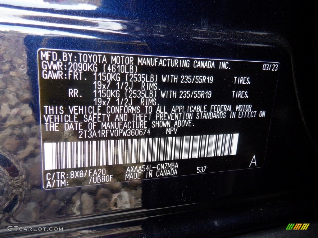 2023 RAV4 XLE Premium AWD - Blueprint / Black photo #39