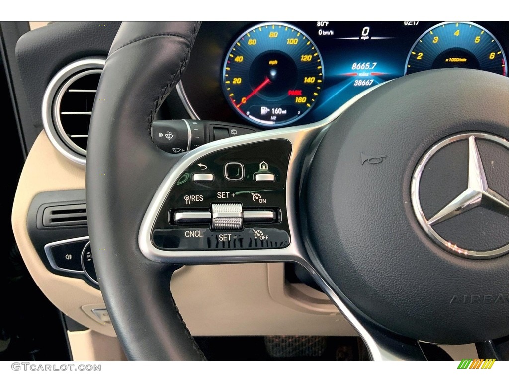 2020 Mercedes-Benz GLC 300 4Matic Silk Beige Steering Wheel Photo #146549004