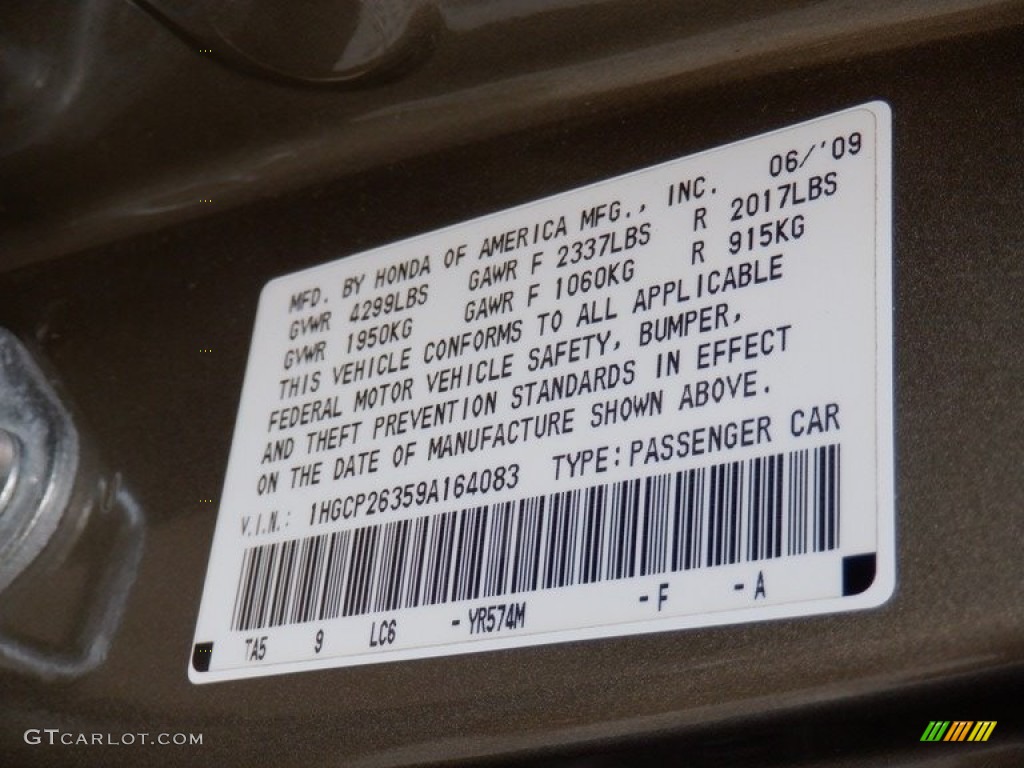 2009 Accord LX Sedan - Bold Beige Metallic / Ivory photo #29