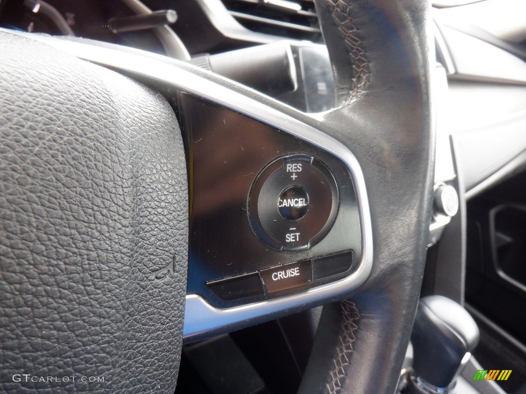 2017 Civic EX-L Sedan - Aegean Blue Metallic / Black photo #10