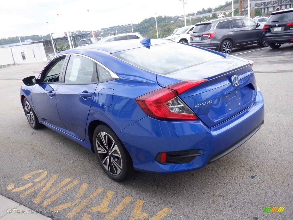 2017 Civic EX-L Sedan - Aegean Blue Metallic / Black photo #14