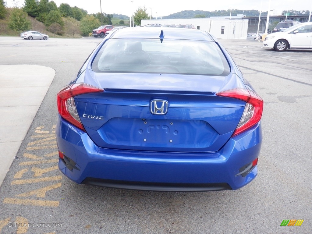 2017 Civic EX-L Sedan - Aegean Blue Metallic / Black photo #15
