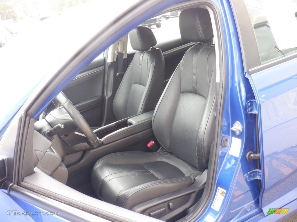2017 Civic EX-L Sedan - Aegean Blue Metallic / Black photo #19