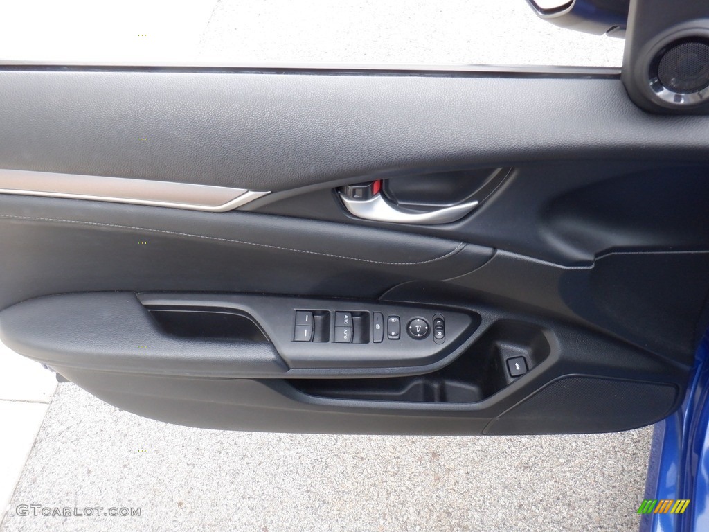 2017 Civic EX-L Sedan - Aegean Blue Metallic / Black photo #22