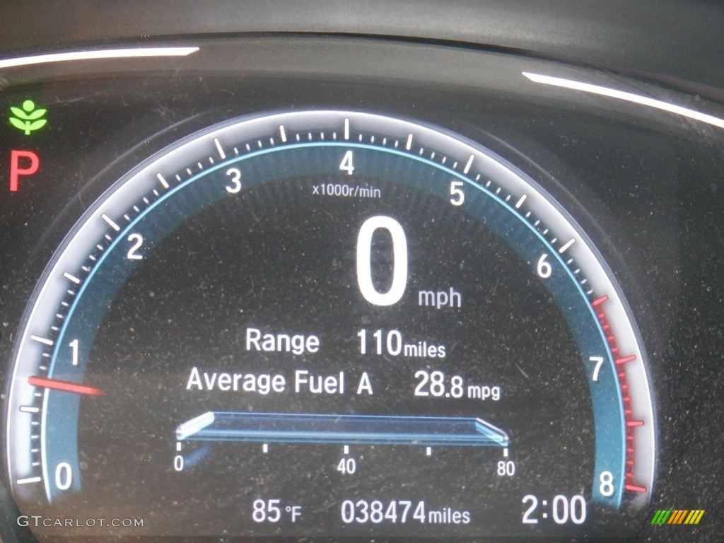 2017 Civic EX-L Sedan - Aegean Blue Metallic / Black photo #33