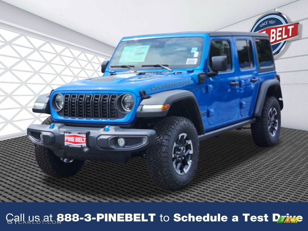 2024 Wrangler 4-Door Rubicon 4xe Hybrid - Hydro Blue Pearl / Black photo #1