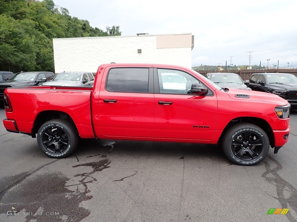 Flame Red 2024 Ram 1500 Big Horn Night Edition Crew Cab 4x4 Exterior Photo #146551060